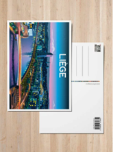 Carte Postale Illustration Originale “Liège panorama" + enveloppe