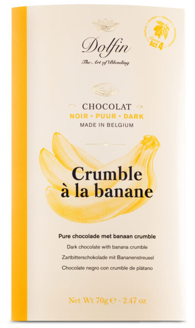 Chocolat Noir / Crumble à la banane 70gr