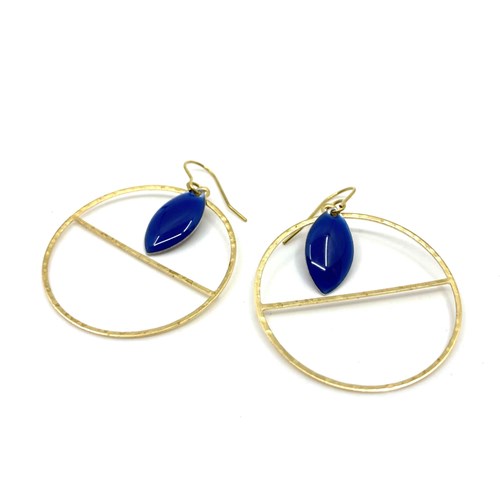 Boucles d'oreilles Arno bleu