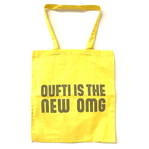 Totebag "Oufti is the new OMG" jaune