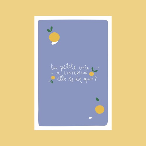 Carte "ta petite voix" + enveloppe