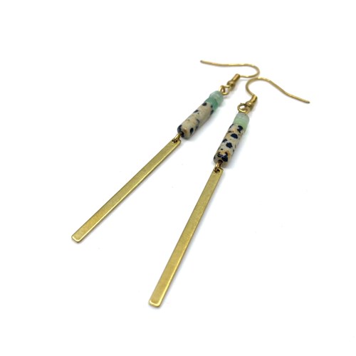 Boucles d'oreilles Jaspe