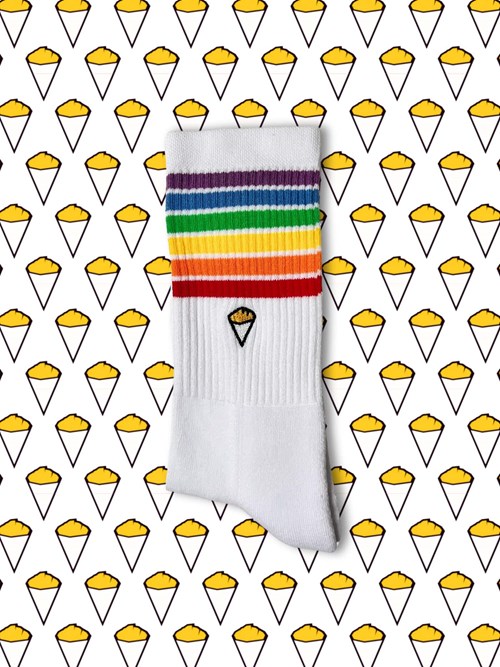 Chaussettes sport frites "Belgian paradise"