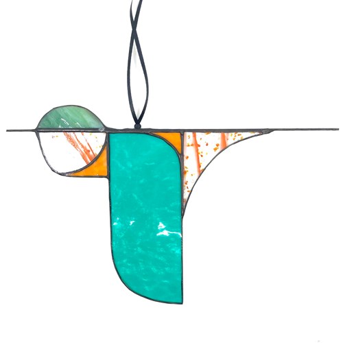 Vitrail Oiseau sixties