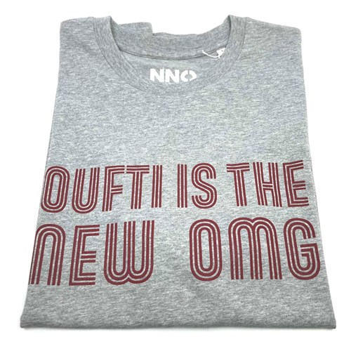 T-shirt gris chiné  'Oufti is the new OMG"