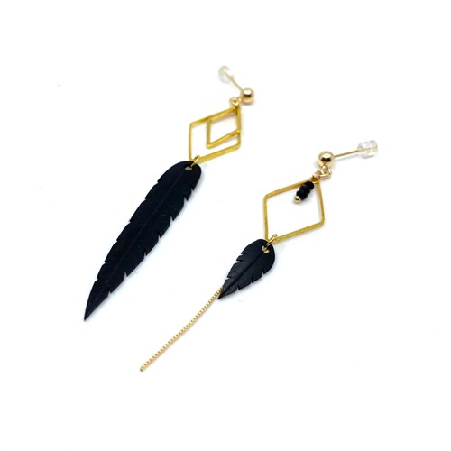 Boucles d'oreilles asymétriques -9420-