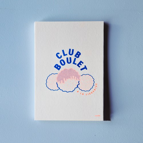 Carte postale CLUB BOULET + enveloppe